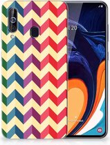 Geschikt voor Samsung Galaxy A60 TPU bumper Zigzag Color