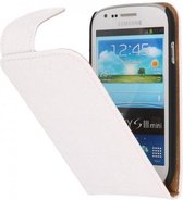 Croco Classic Flip Hoes voor Galaxy S3 mini i8190 Wit