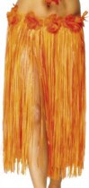 Oranje Hawaii rokje met bloemen