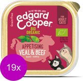 Edgard & Cooper Biorund & Biokalf Kuipje - Voor volwassen katten - Kattenvoer - 19 x 85g