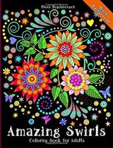 Amazing Swirls Black Background Coloring book for adults - Kleurboek voor volwassenen