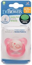 Dr Brown's Prevent Glow Soother 6-12m Pink