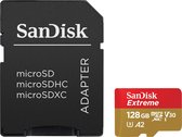 SanDisk Extreme MicroSDXC 128GB - U3 V30 A2 - 160MB/s - GN6MA - met adapter