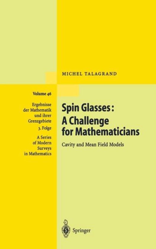 Spin Glasses A Challenge for Mathematicians 9783540003564 Michel