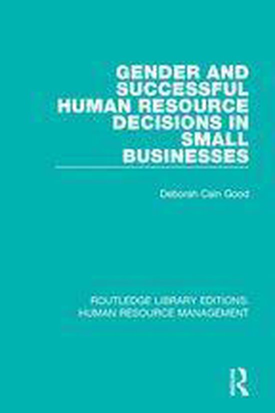 Routledge Library Editions: Human Resource Management - Gend ... - cover