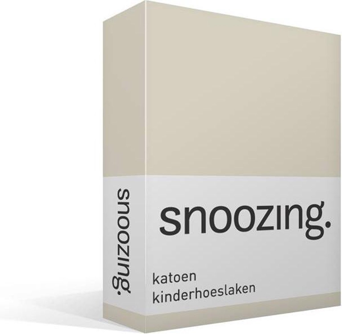 Snoozing - Katoen - Kinderhoeslaken - Ledikant - 60x120 cm - Ivoor