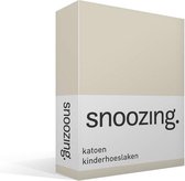 Snoozing - Katoen - Kinderhoeslaken - Ledikant - 60x120 cm - Ivoor