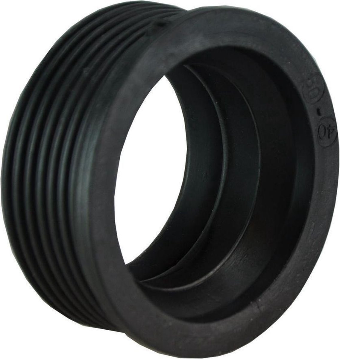 Wiesbaden Rubber Manchet 50 x 32 mm. - Zwart