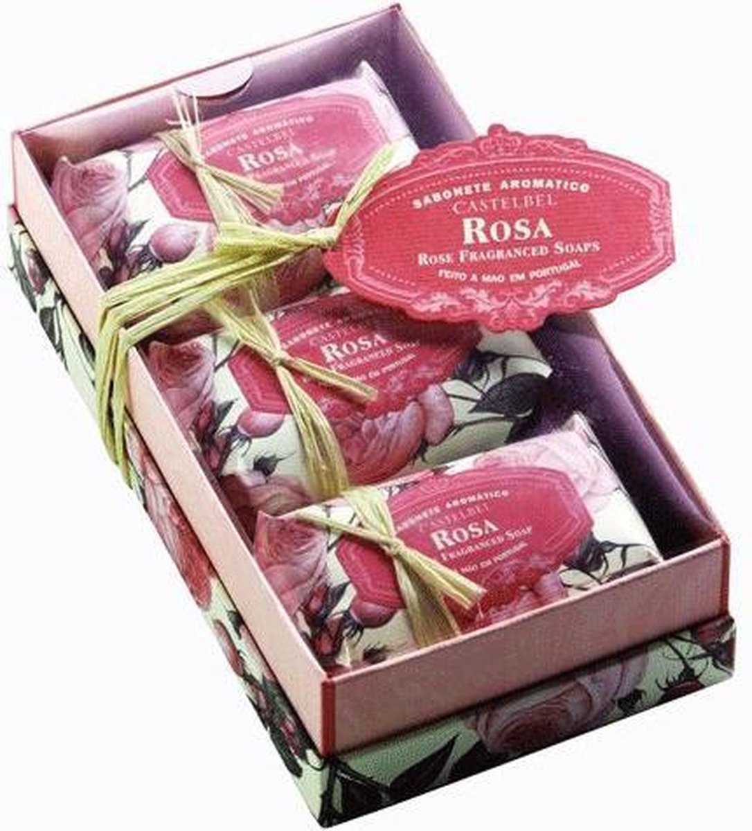 SINT Kerst cadeau Castelbel - Zeepset Rosa 3 x 150 gr (rozen)