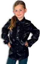 Rouches blouse  zwart voor jongens 152