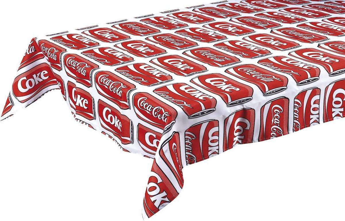 Coca-Cola Tafellaken - Tafelkleed - Tafelzeil - Retro - Coca-Cola Blik - 140 cm x 180 cm