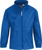 Vêtements de pluie pour garçons / filles bleu cobalt - Veste coupe-vent / imperméable Sirocco pour enfants 9-11 ans (134/146) cobalt