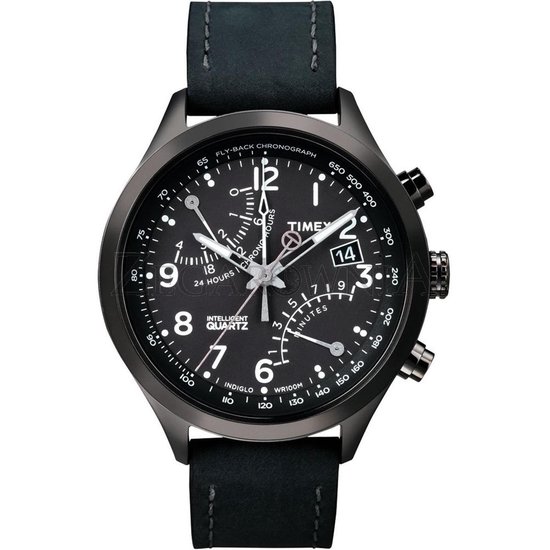Timex Intelligent Quartz Classic Fly-Back Chronograph - Horloge - Grijs - Ø  41 mm | bol.com