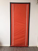DustGuard Nylon herbruikbare stofdeur met rits, 95 x 215cm incl. montagetape