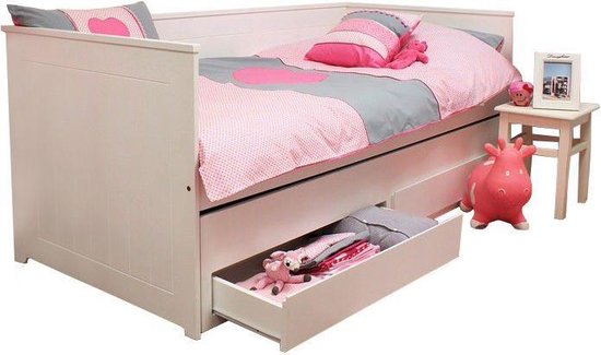 Lilli Furniture Nanne Bedbank Nanne met uitschuifbaar logeerbed en 2 lades | bol.com