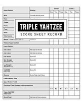 Triple Yahtzee Score Record