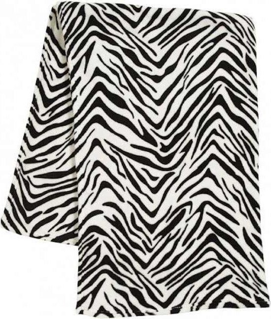 Fleece plaid met zebra print | bol.com
