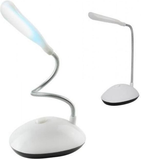 Bureaulamp LED verlichting - Wit - Op batterijen - Kunststof | bol.com
