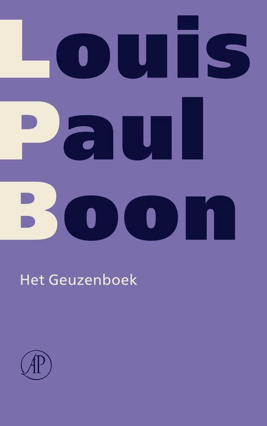 Boekcover met de tekst 'Louis Paul Boon' en 'Het Geuzenboek' op een paarse achtergrond.