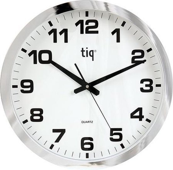 Wandklok MAUL Ride RC 61x7.5cm kunststof zilver/wit incl batterij