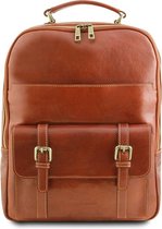 Tuscany Leather leren laptop rugzak Nagoya - Cognac - TL141857