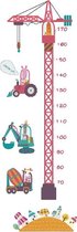 DW4Trading® Groeimeter muursticker hijskraan