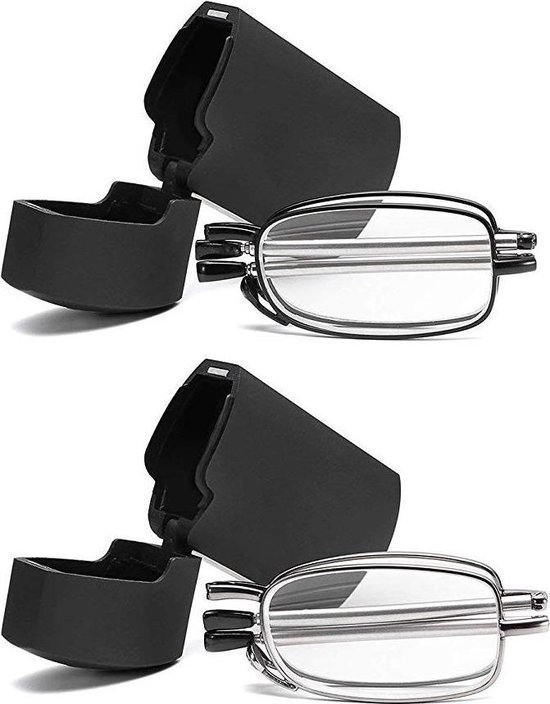 Leesbrillen 2 paar Sterkte 3.00 universeel kleur Zwart & Gunmetal voor  lezers Compacte... | bol.com
