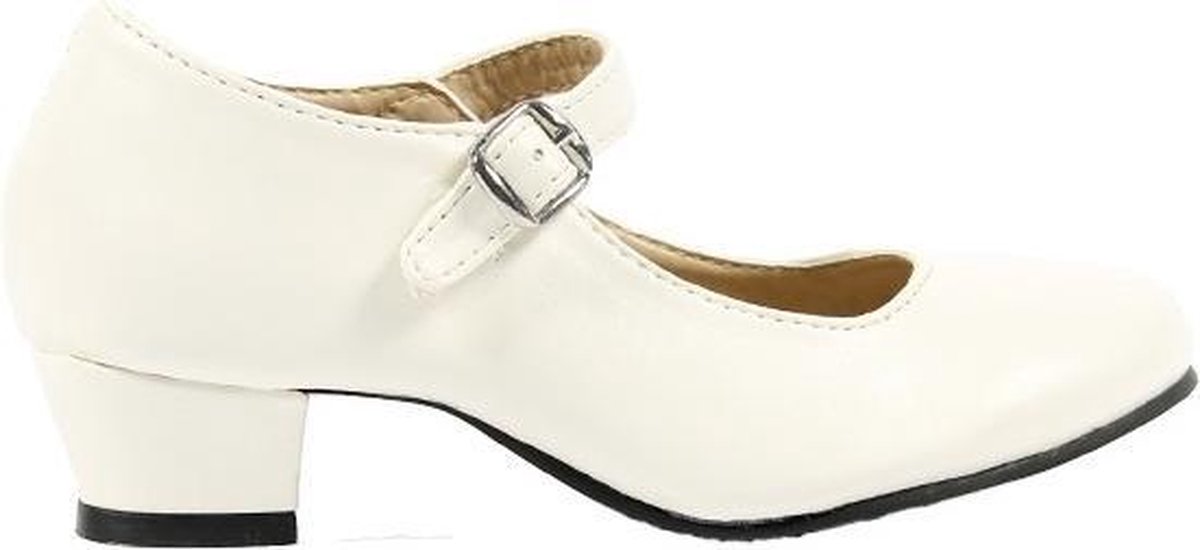 Spaanse schoenen Communie Prinsessen schoenen met hakjes wit maat 26  (binnenmaat... | bol.com