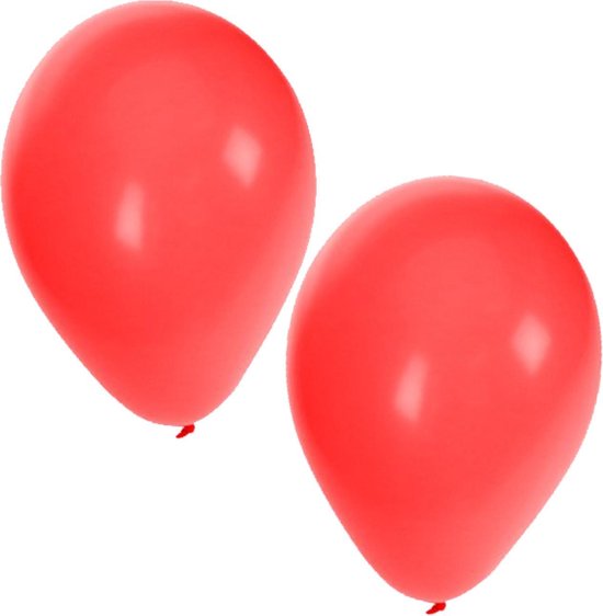 Bellatio Decorations ballonnen - 15 stuks - rood - 27 cm - verjaardag