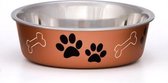 Loving Pets Bella Honden Voerbak & Drinkbak - met Antislip en Antibacteriële RVS binnenzijde  - Kleur: Copper, Maat: Medium - 750ml