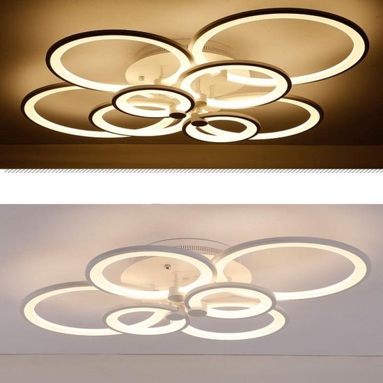 FANLG plafondlamp kinderkamer, 50cm led plafondlamp creatieve wolken plafond met afstandsbediening dimbaar 3000-6000K, 28W 2800lm moderne plafondlampen voor woonkamer,slaapkamer,kinderkamer