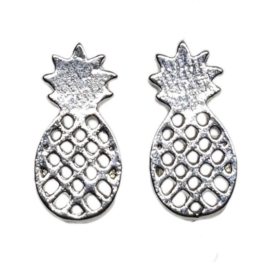 Rhylane – Ananas Oorknopjes – Fashion Oorbellen – Vrouwen – Oorbellen - 17 bij 8 mm - Met Fluwelen Cadeauverpakking Rhylane