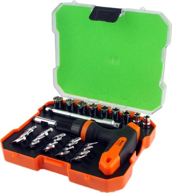 Let op type!! 32 in 1 Ratchet Precision Screwdriver Set (WL2932T