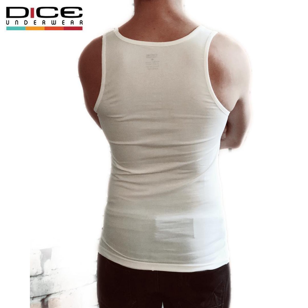 DICE Underwear 2pack Heren Hemd zonder Zijnaden, maat S
