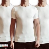 DICE Underwear 3-pack Heren T-shirt ronde hals Wit maat XL