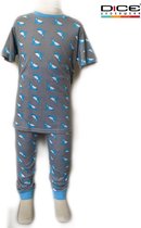 DICE jongens Pyjama haaien, blauw/grijs 98/104