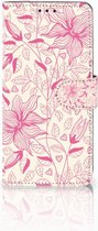 Huawei P30 Pro Uniek Boekhoesje Pink Flowers