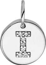 The Jewelry Collection Bedel Letter I Zirkonia - Zilver