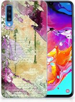 Geschikt voor Samsung Galaxy A70 TPU-siliconen Hoesje Letter Painting