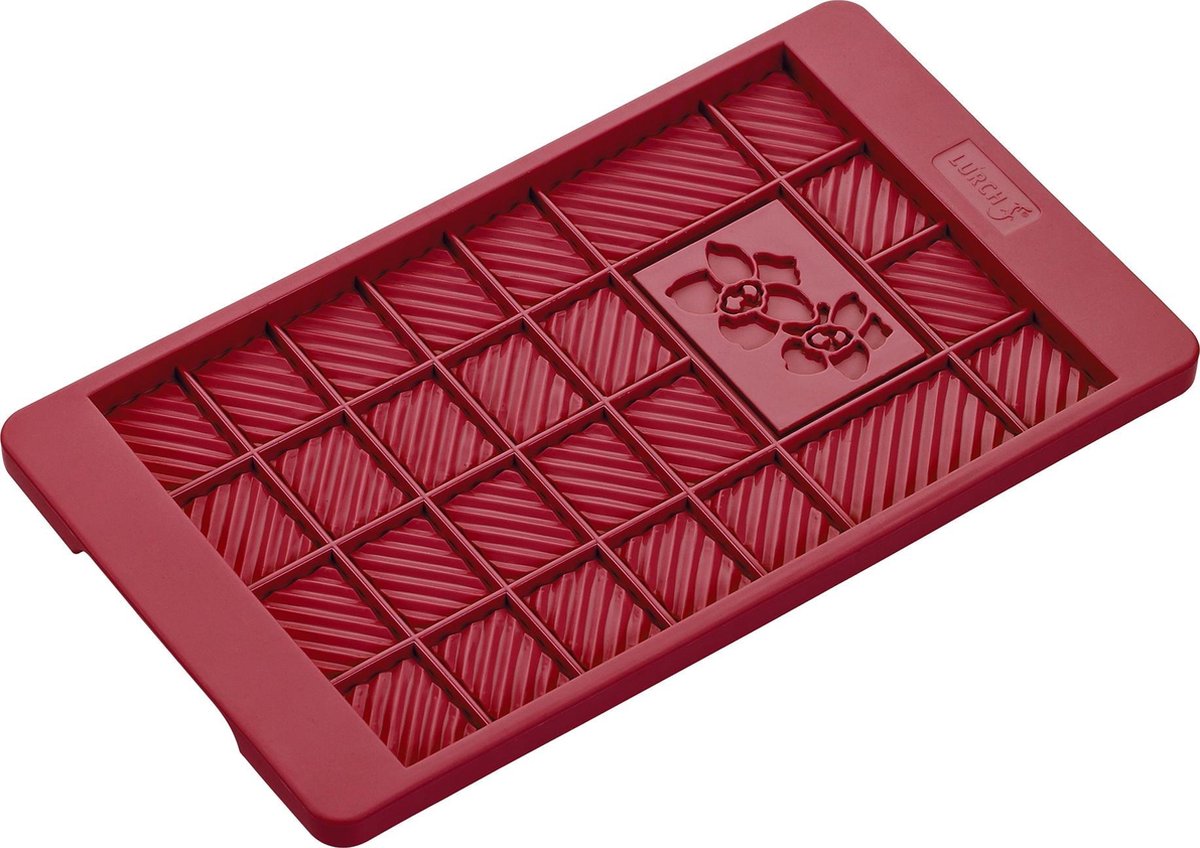 Lurch - chocoladevorm - siliconen - rood - 11x16.5cm
