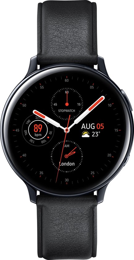 Galaxy Watch Active 2; BT 44MM, Stainless Steel - Black - Samsung
