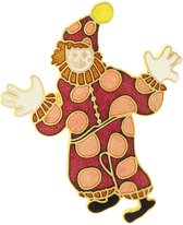 Behave® Broche clown rood emaille