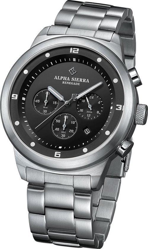 Alpha Sierra Renegade VF24FS Montre pour homme Noir O 46 mm bol