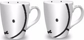 2x Mugs / tasses Miffy museau 10 cm