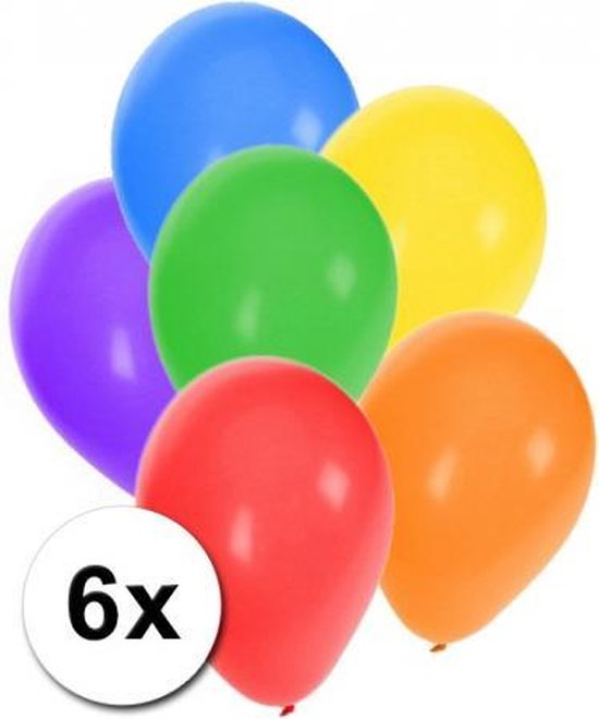 Knoopballon - Multi - 6 stuks
