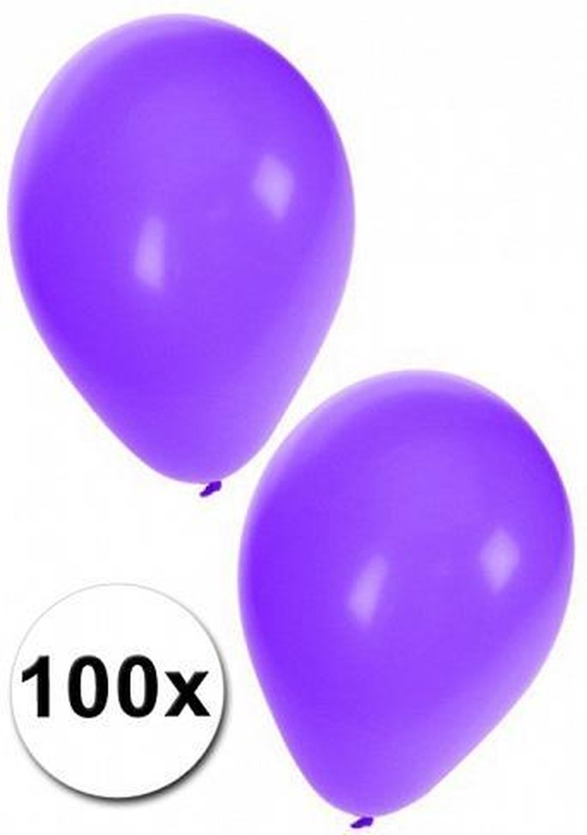 Paarse ballonnen 100 stuks | bol.com