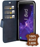 Valenta Galaxy S9 Plus Classic Hoesje Leer Book Case Vintage Blauw