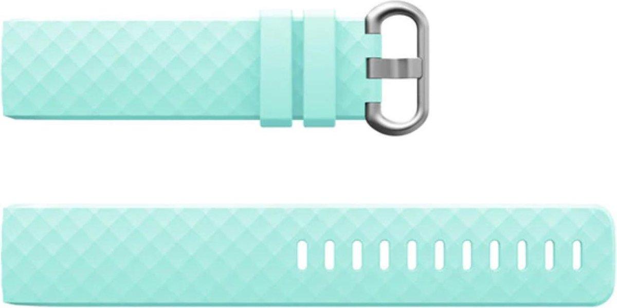 Merkloos Siliconen bandje - Fitbit Charge 3 - Groen - Large