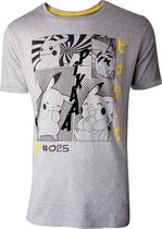 Pokemon - Manga Pikachu Profile Men's T-Shirt - L