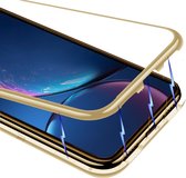 Magnetisch Hoesje geschikt voor Apple iPhone Xr Aluminium Metalen Case iCall - Goud